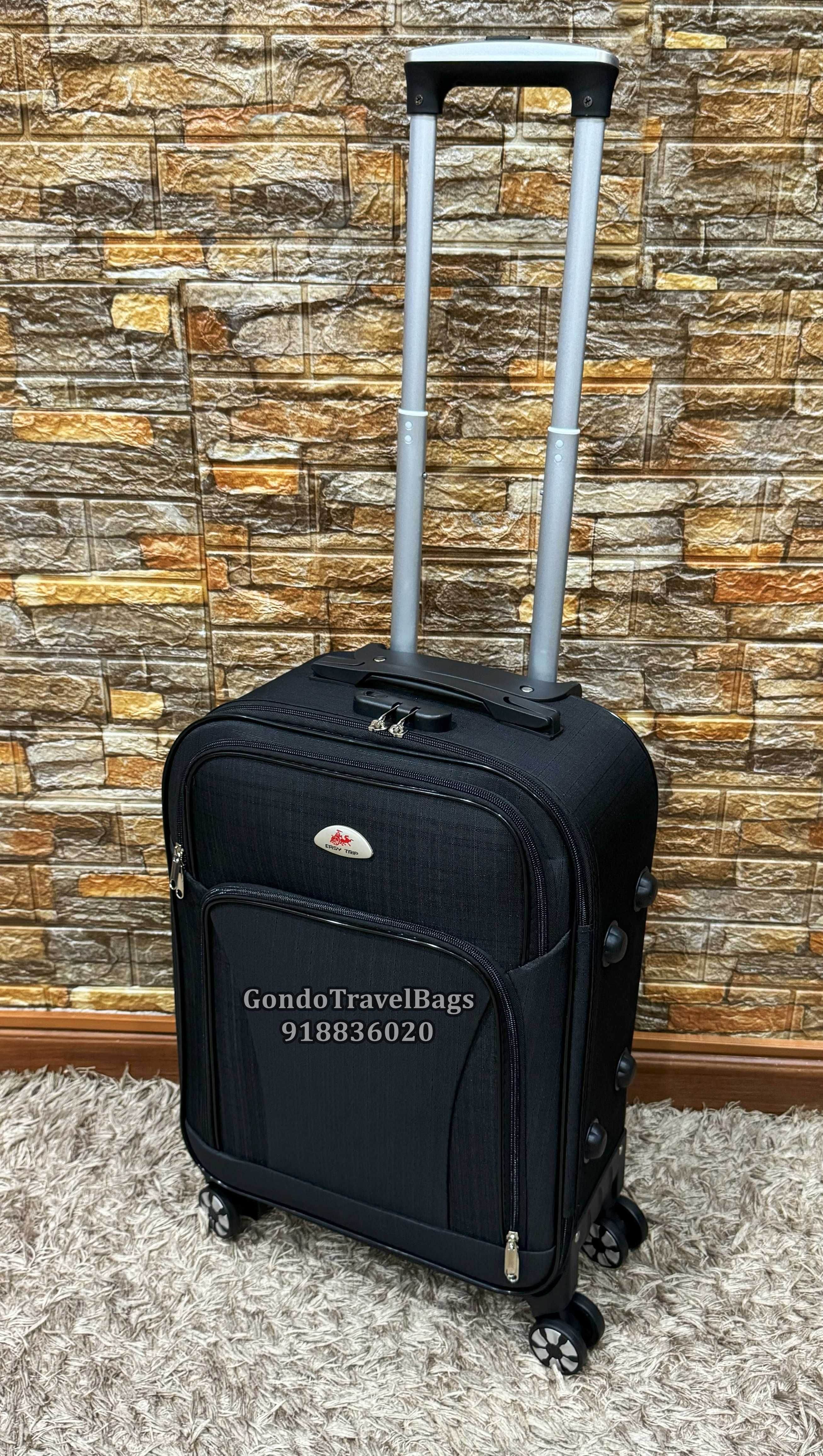 Mala Cabine 10 a 15Kg Poliéster/Tecido - NOVAS - Com Trolley Viagem