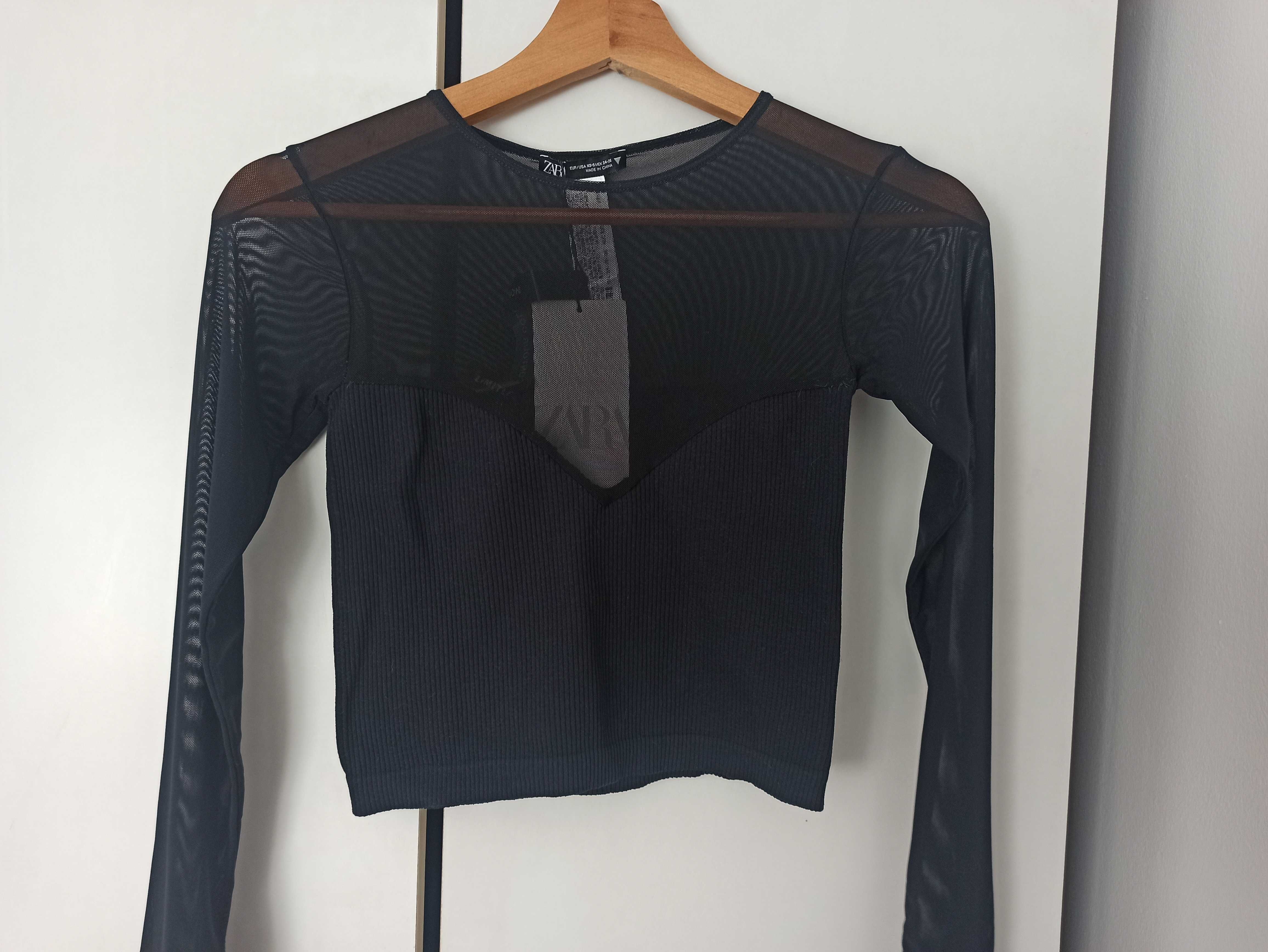 Nowa z metką bluzka z długim rękawem Zara r. XS/S