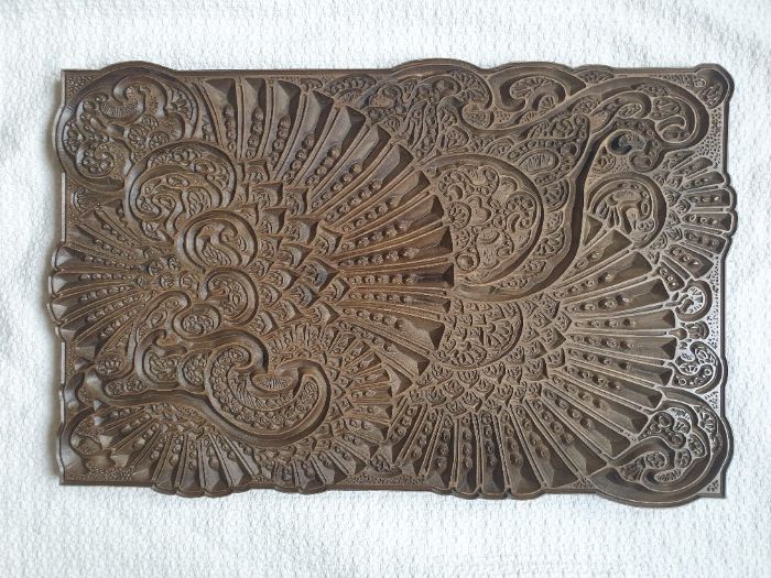 Płaskorzeźba drewno panel ścienny abstrakcja kolonialny 41x65cm rzeźba