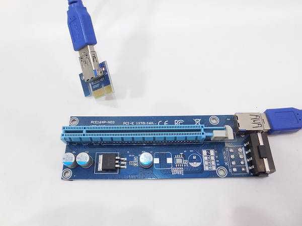 Адаптер PCI-E 1X to 16X Riser Card VER007