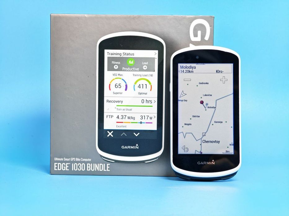 Велонавігатор Garmin Edge 1030 Bundle з кардіомонітором, датчиком обер