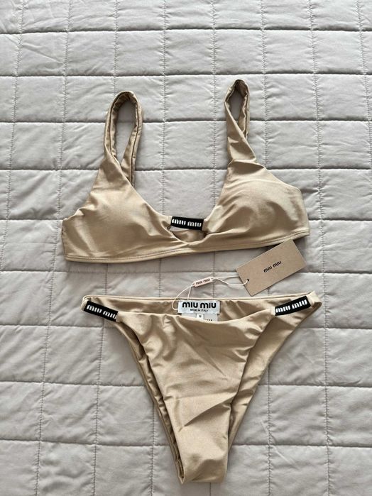 Купальник золотистий Miu Miu 2025, розмір S