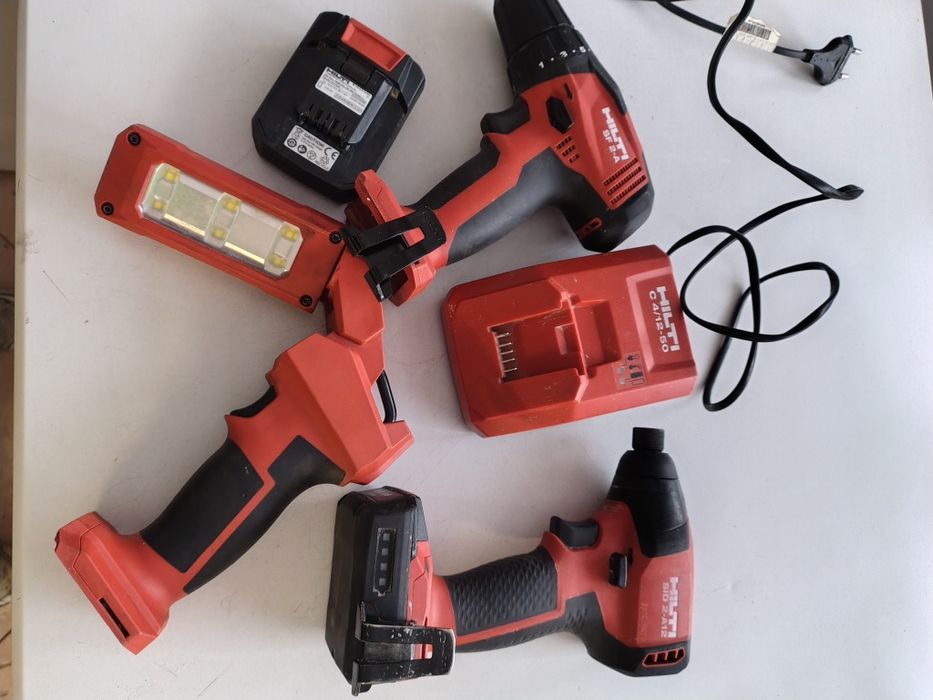 Zestaw Hilti wkrętarka dokretak i lampa