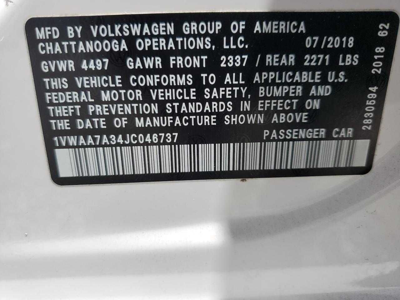 Volkswagen Passat S 2018