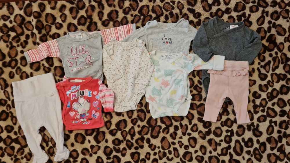 Zestaw ubranek 50 56 H&M dziewczynka