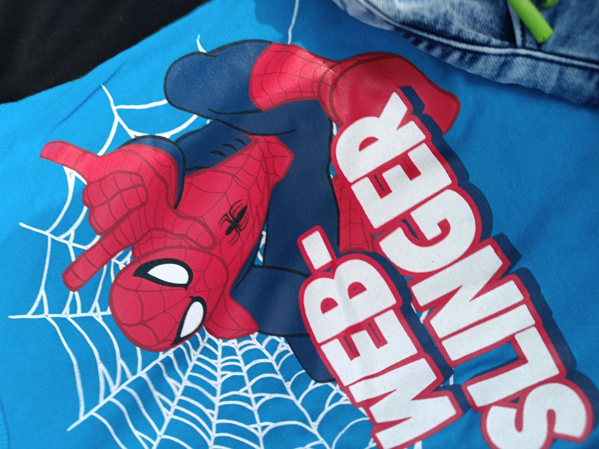 Krótkie spodenki szorty t-shirt lato 122/128 Spider-Man