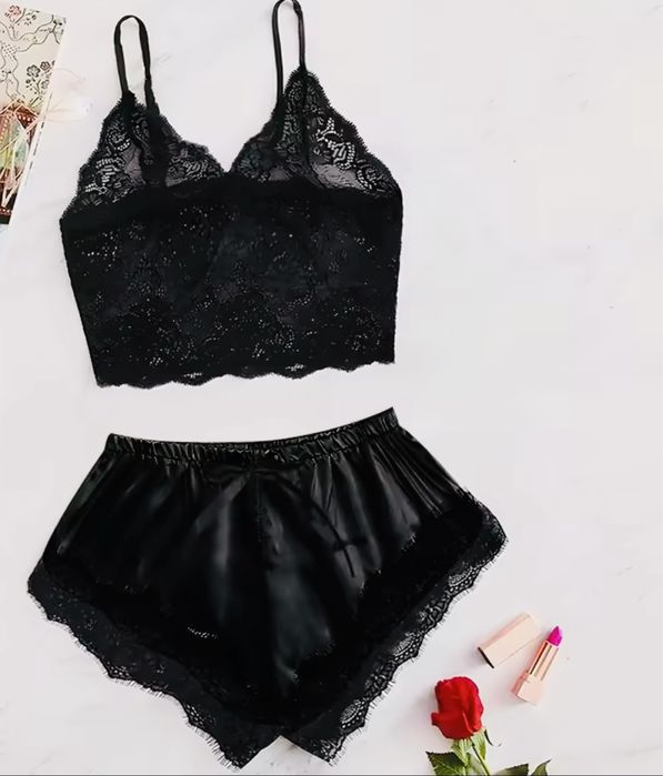 одягу для сну 2 шт. Нова жіноча сексуальна мереживна прозора піжама