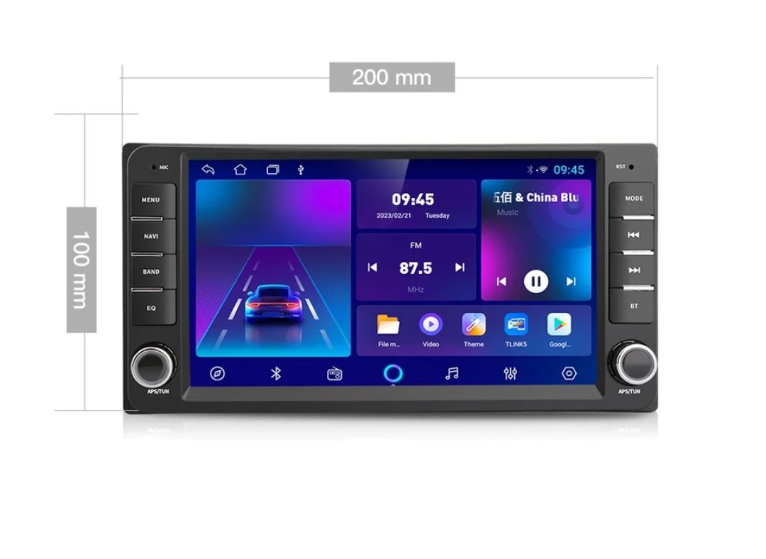 Rádio Android 12 com GPS Toyota Hilux, Rav 4, Corolla (Artigo Novo)