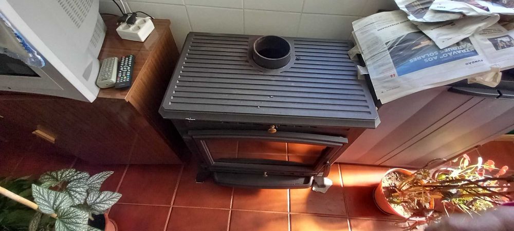 Salamandra em ferro fundido