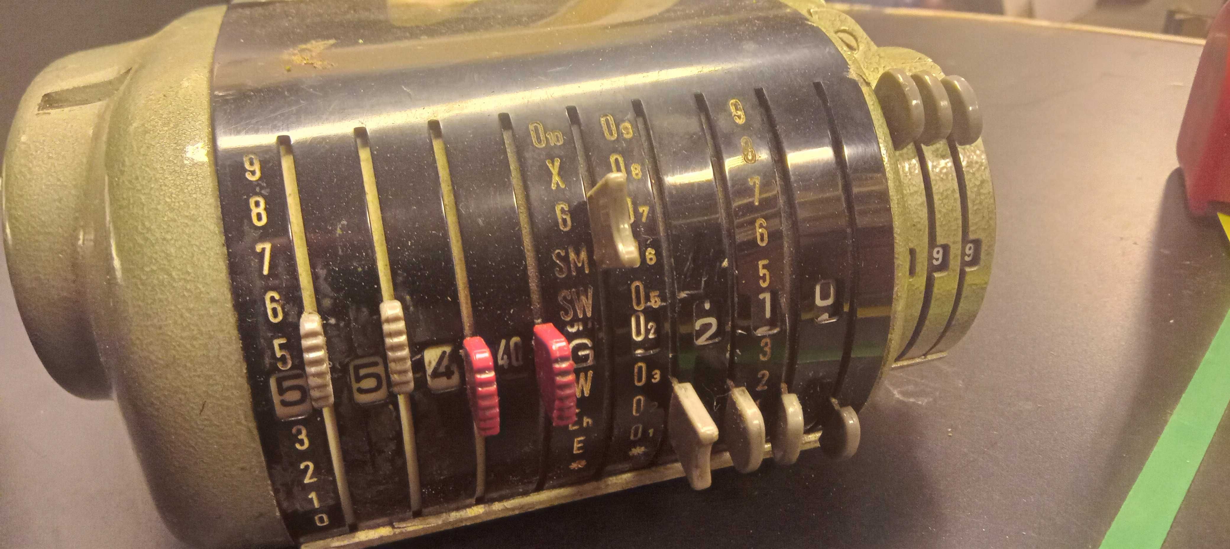 Kasownik automat biletowy  kolekcjonerski AEG.