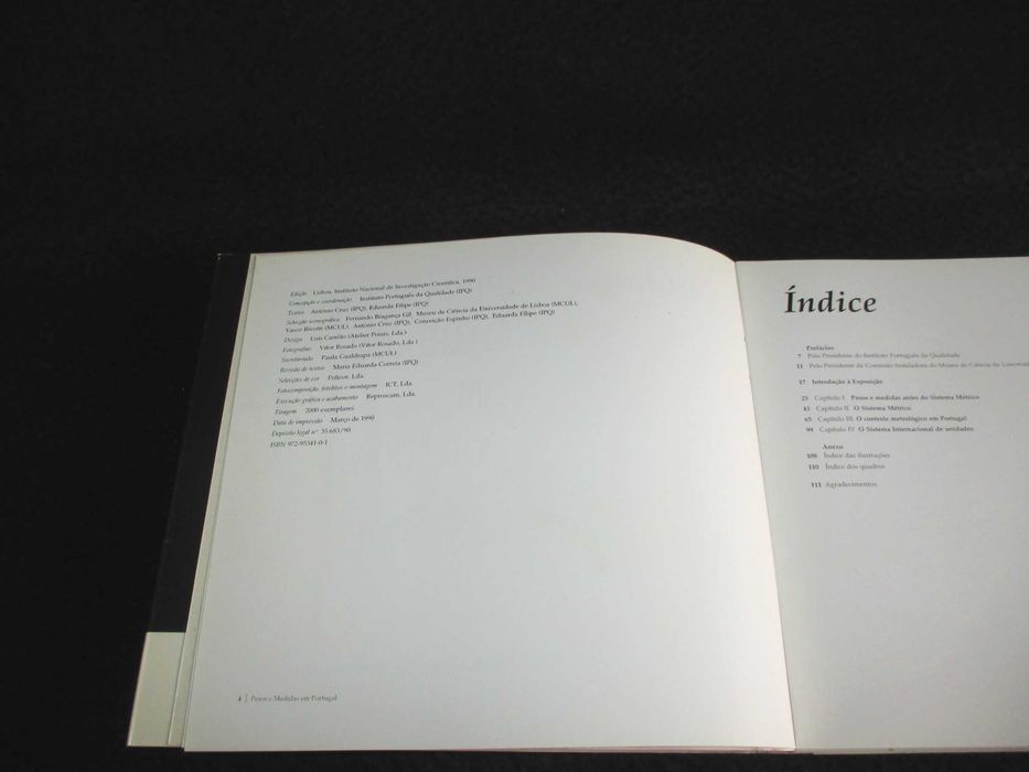 Livro Catálogo Pesos e Medidas em Portugal 1990