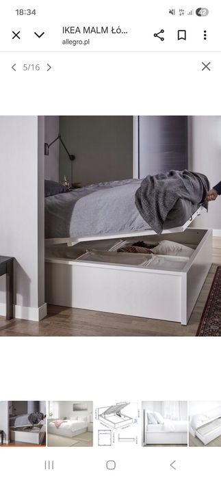 Łóżko Ikea MALM 140x200