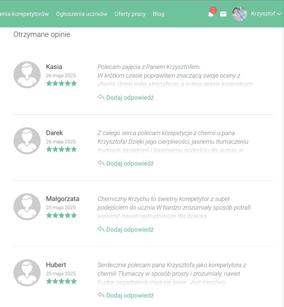 Korepetycje Chemia | Online/Stacjonarnie/Dojazd | Autorskie materiały