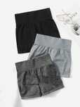 Legginsy Sportowe Treningowe Szorty Krótkie Wysoki Stan 3-Pak Shein S