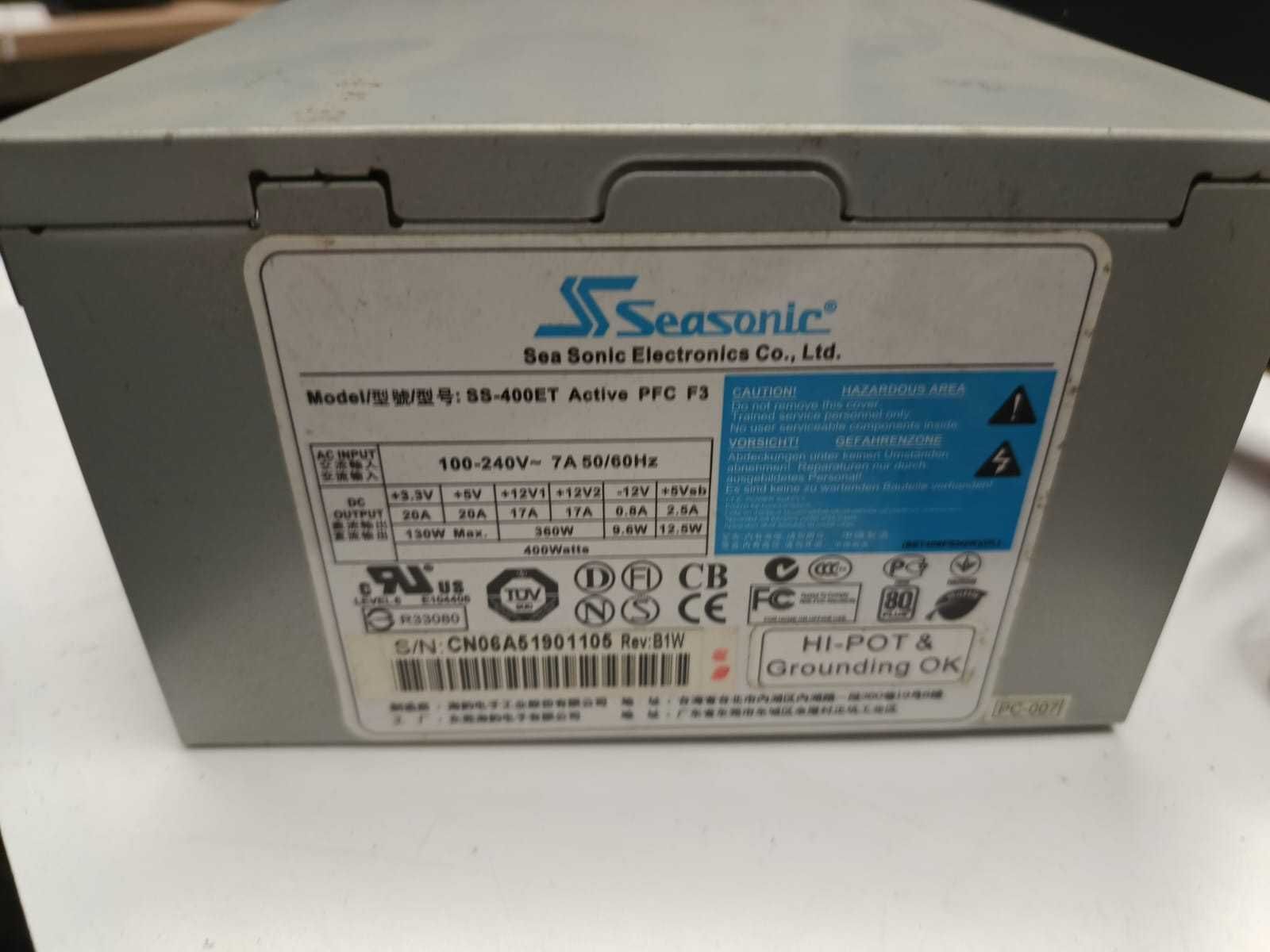 Zasilacz do PC Seasonic 400W. (DD)