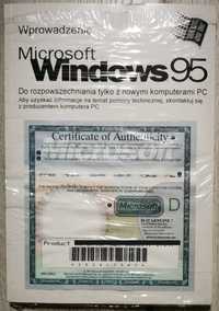 Certyfikat Windows 95 PL - komplet dokumentów + gratis