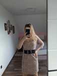 Sukienka koronkowa elegancka sexi wesele kwadratowy dekolt s M hit
