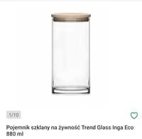 Pojemnik szklany z drewnianą pokrywką (  880 mm) (1210 ml)