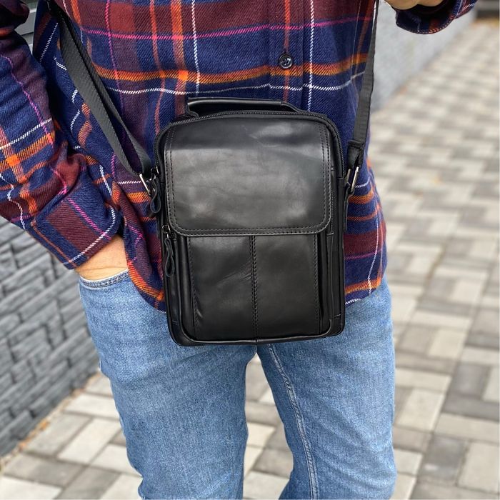 Чоловіча сумка шкіряна чоловіча натуральна кожа барсетка месенджер