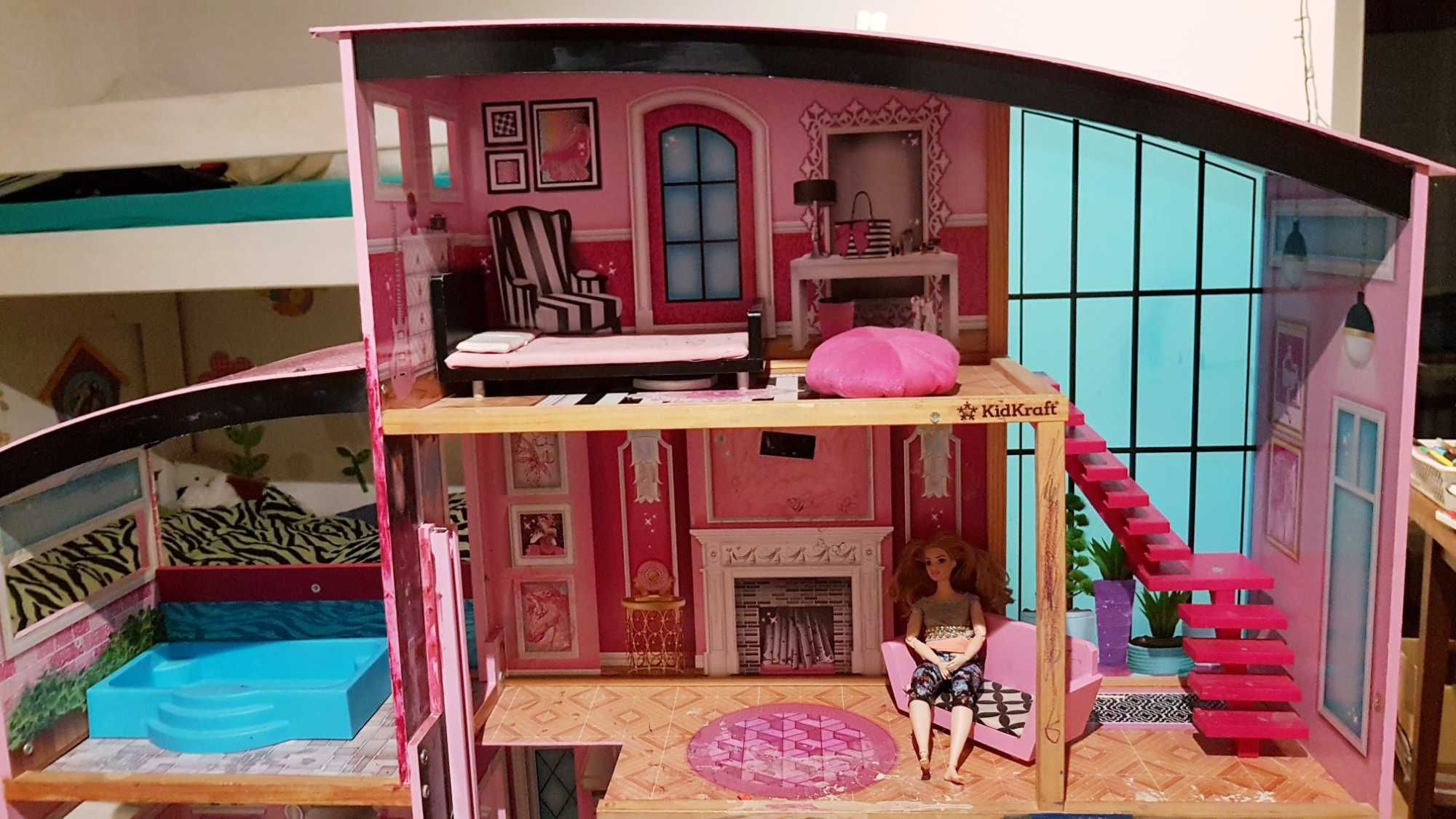 Wielki drewniany Domek dla lalek Shimmer Mansion