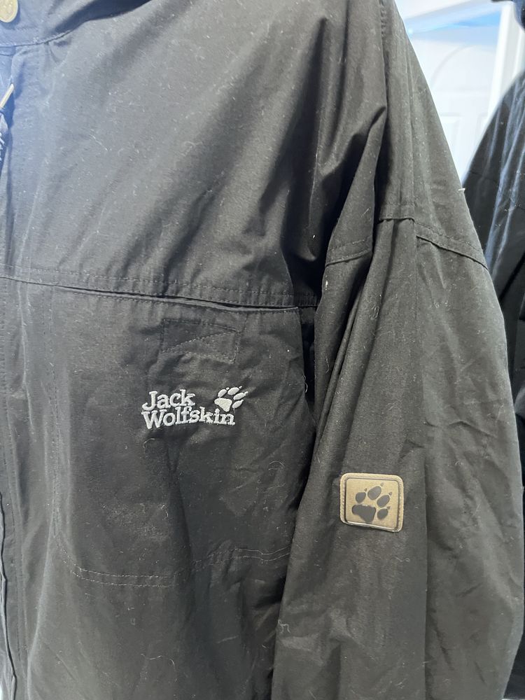 Jack wolfskin travel kurtka męska czarna przeciwdeszczowa XL