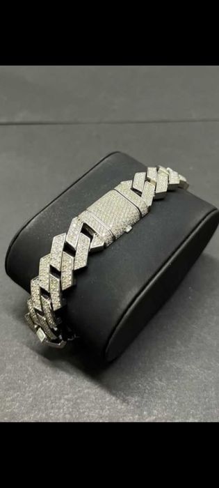 EKSKLUZYWNĄ BRANSOLETA 'CUBAN' 68 Gram Z Diamentamy-680szt.-ZŁOTA 585.