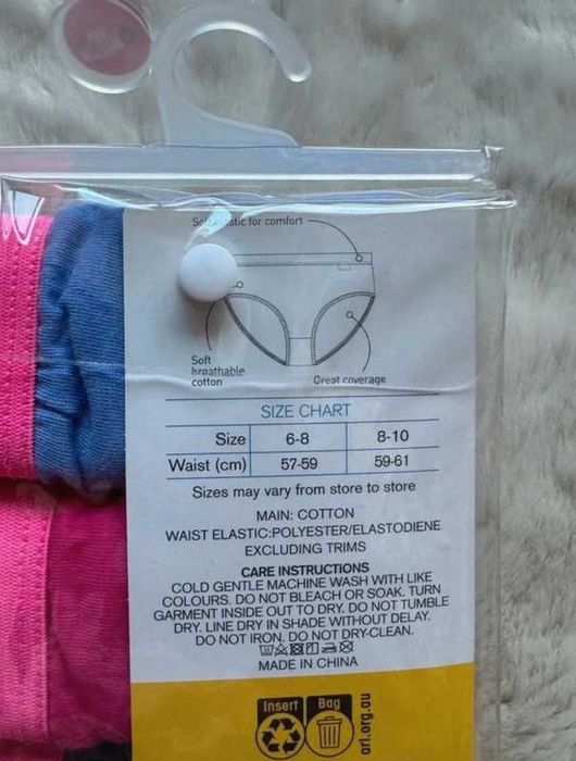 Komplet majteczek dla dziewczynki