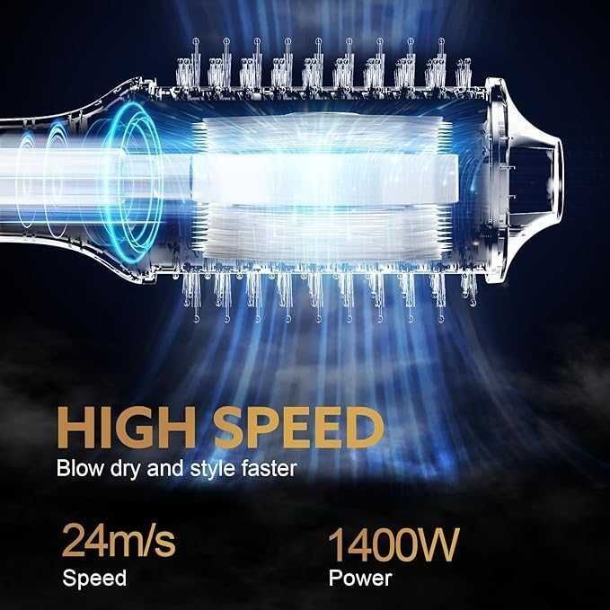 Webeauty 4 w 1 Suszarka Prostownica Szczotka do Włosów,110 000 obr/min