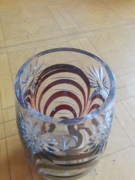 Wazon prl stare szklo kryształ