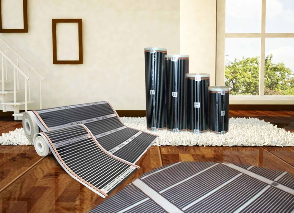 Тепла підлога електрична Инфракрасная пленка Маты Греющий кабель