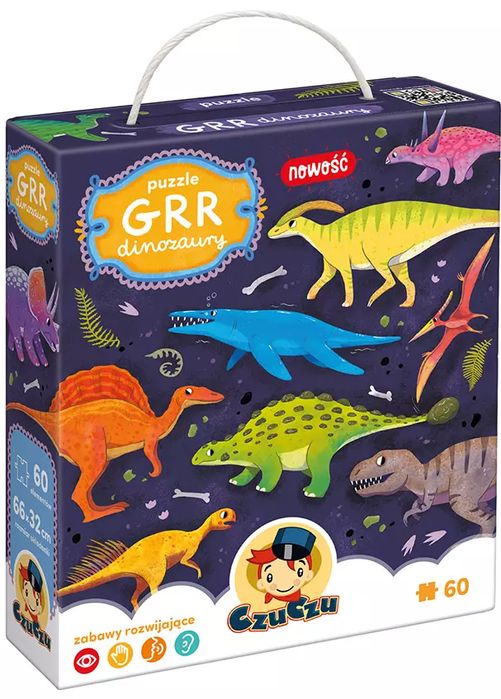 Puzzle CzuCzu 60 elementów. Grr Dinozaury. Bright Junior Media
