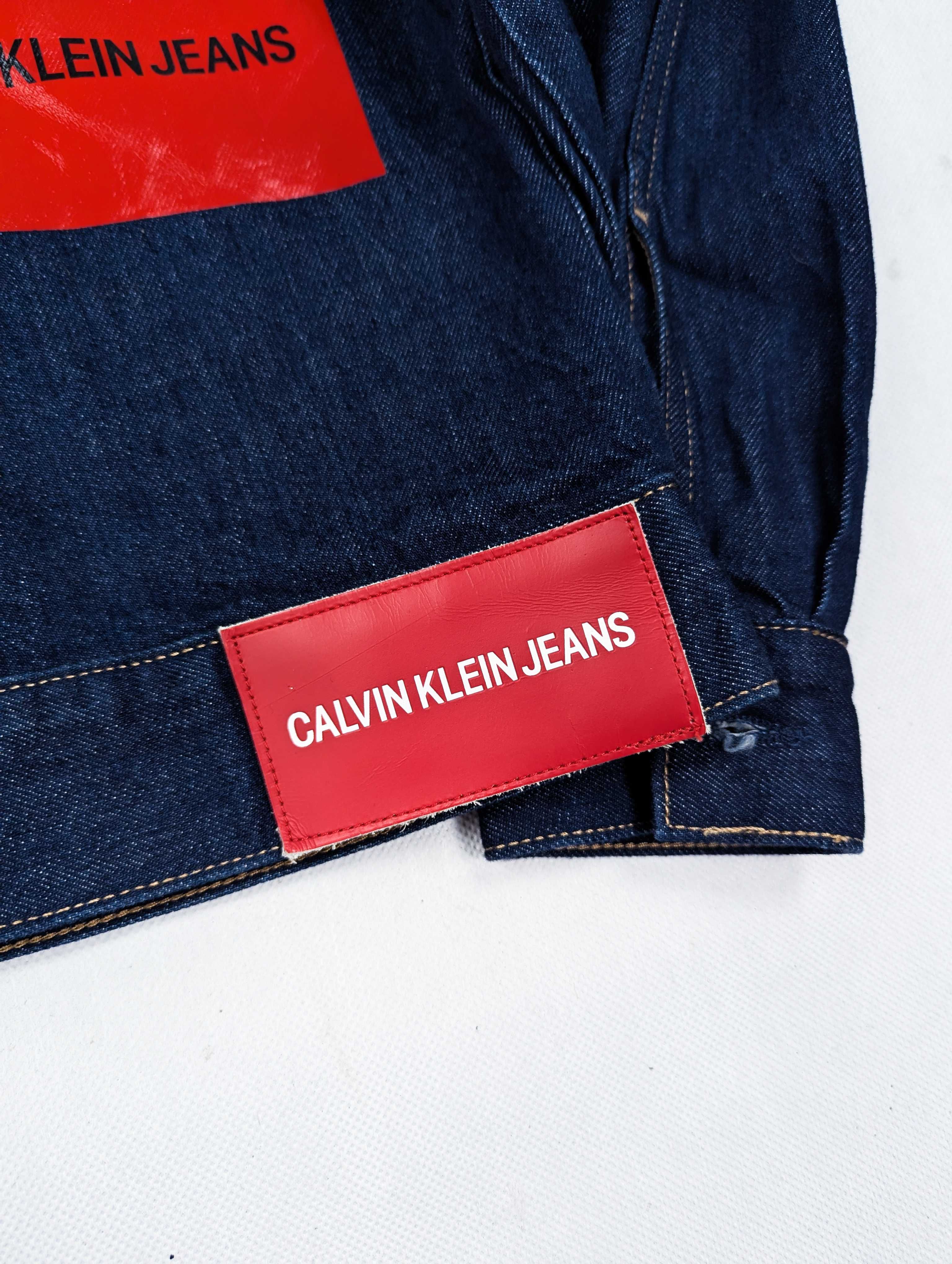 Calvin Klein granatowa kurtka jeansowa katana S logo