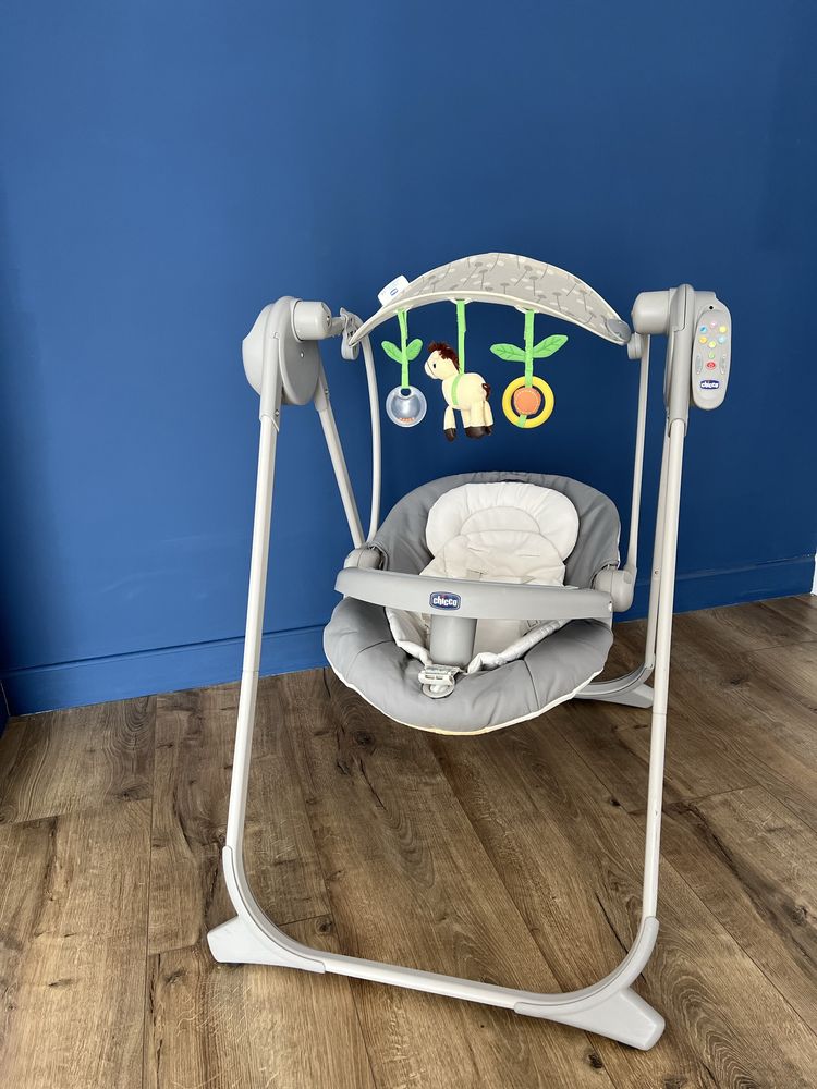 Chicco Polli Swing Up Silver крісло гойдалка
