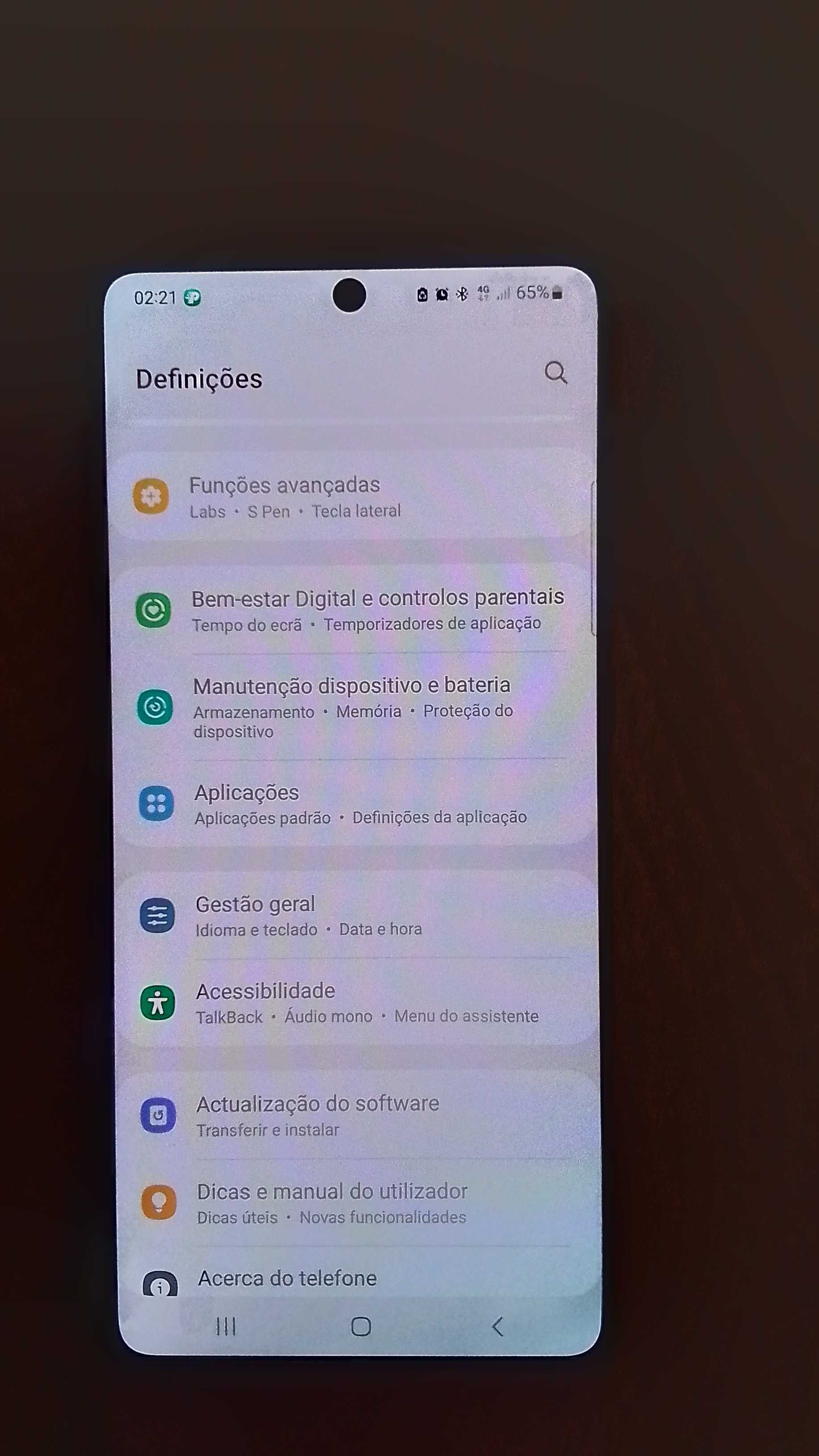 Samsung note 20 5g 8gb ram e 256gb memória