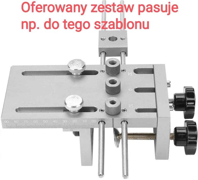 Szablon,mimośrody - kpl.do trzpieni mimośrodowych