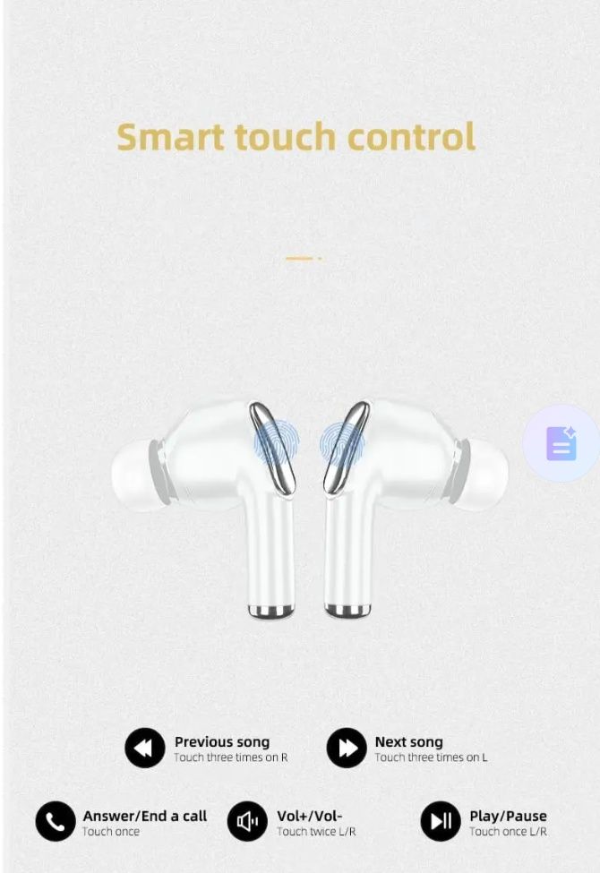 Bluetooth навушники J68 True Wireless Earbuds Bluetooth 5.2 Навушники