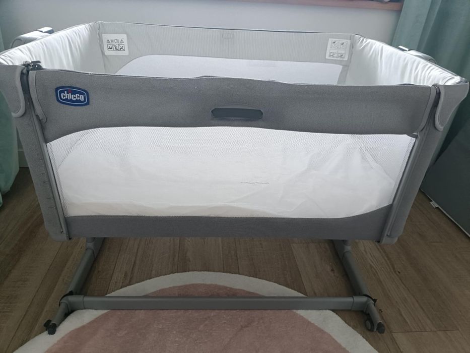 Chicco Next2me dream evo łóżeczko dostawne szare dostawka