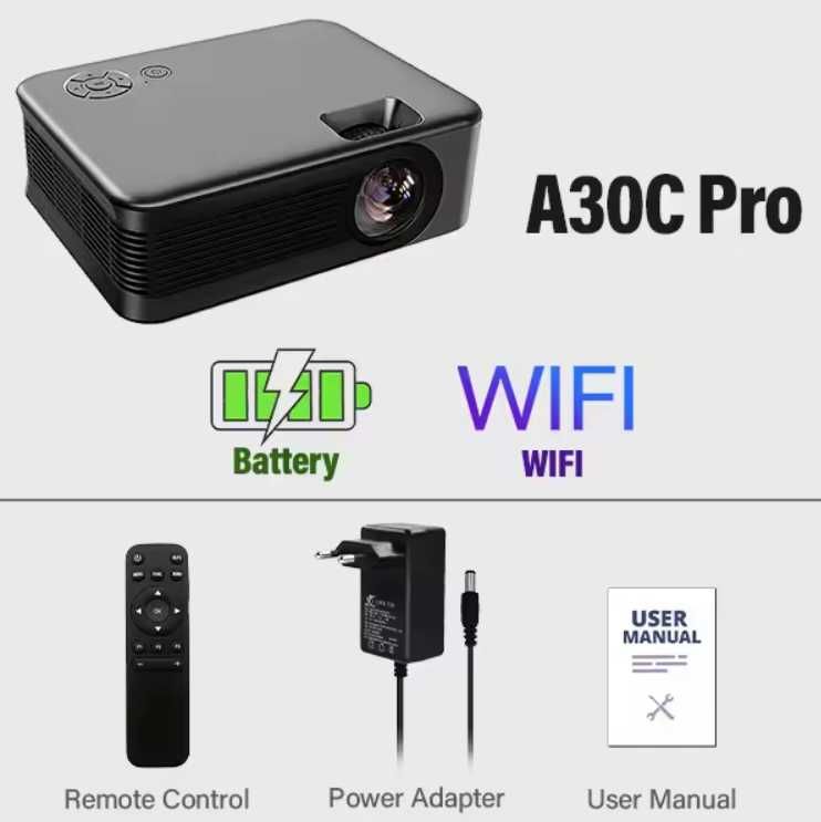 МІНІ-проектор AUN A30C Pro Smart TV Box Домашній кінотеатр
