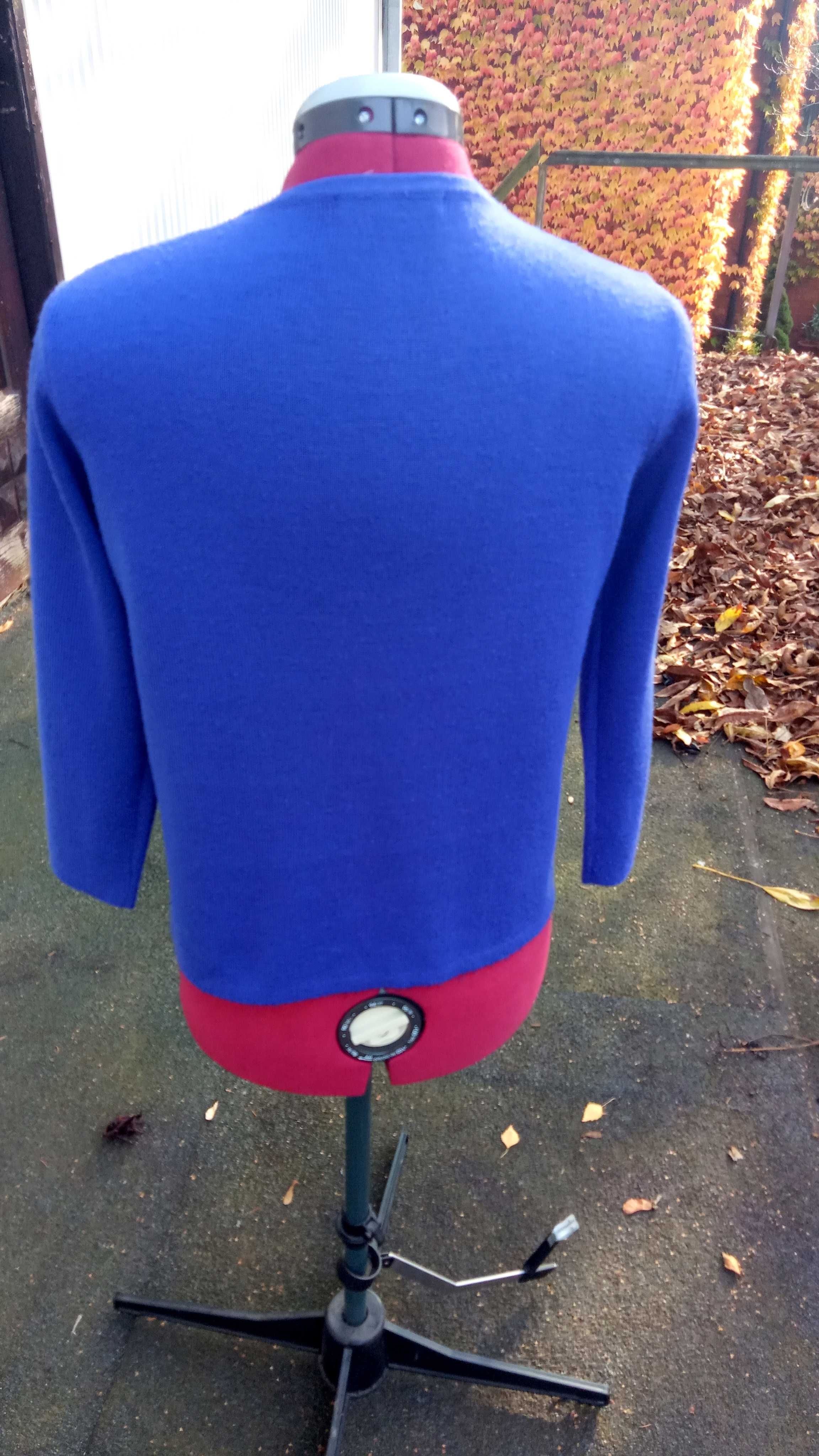 Kardigan Marks & Spencer - kobaltowy sweterek rozpinany