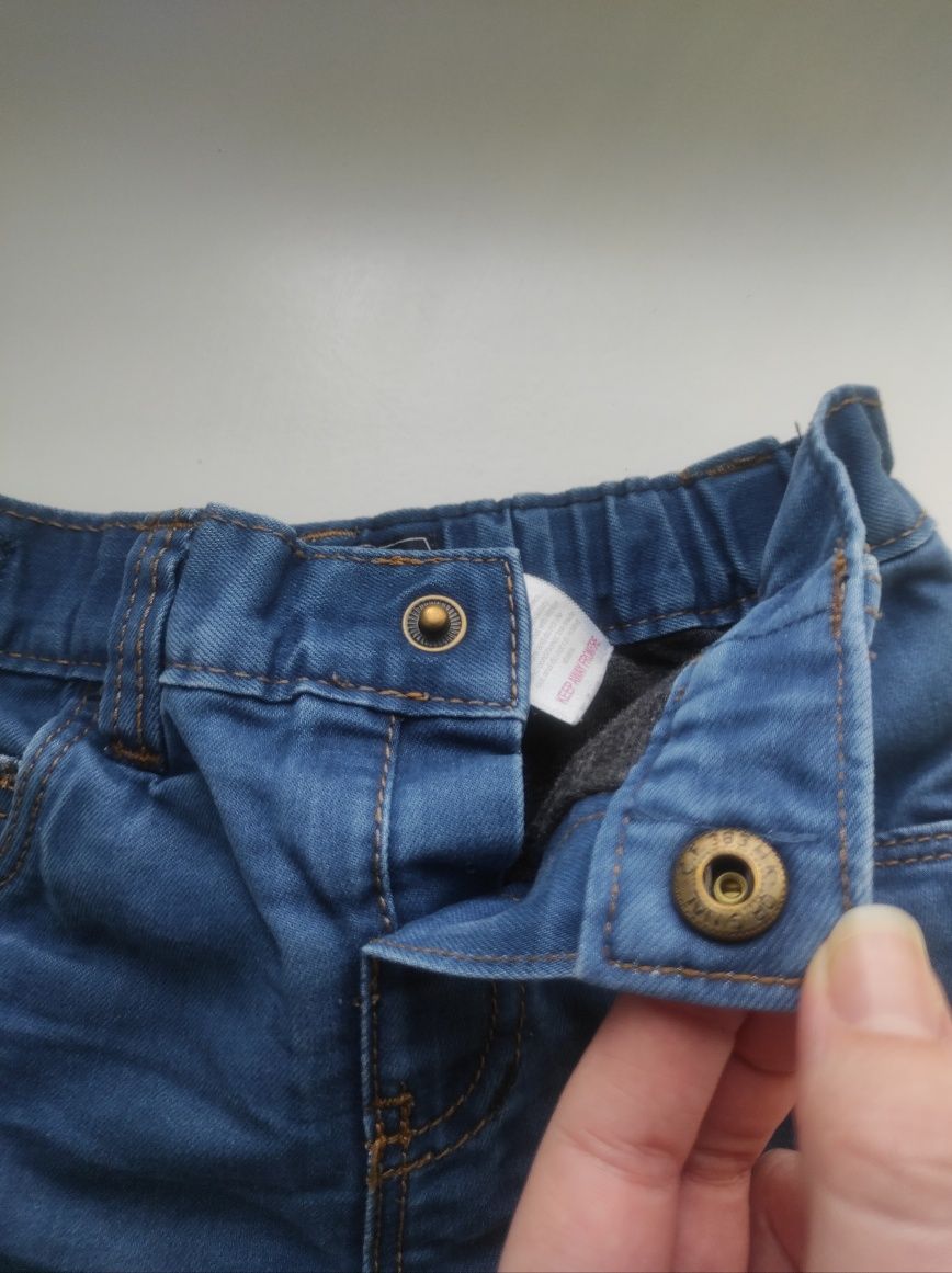 Spodnie jeans, jeansy Next 86,12-18 miesięcy z podszewką