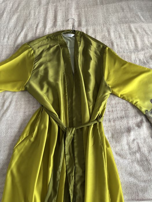 Zielony dlugi szlafrok uniwersalny primark