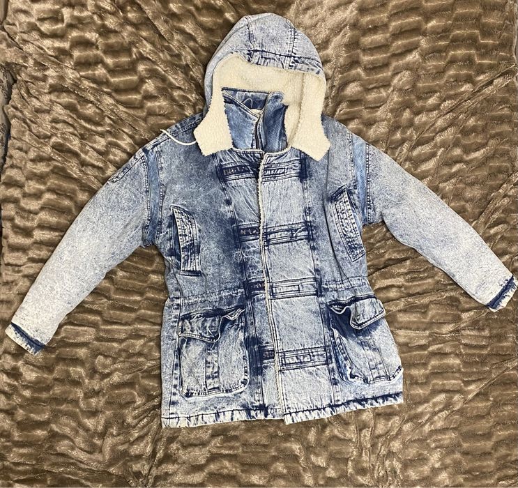 Джинсова зимова чоловіча куртка (оверсайз)