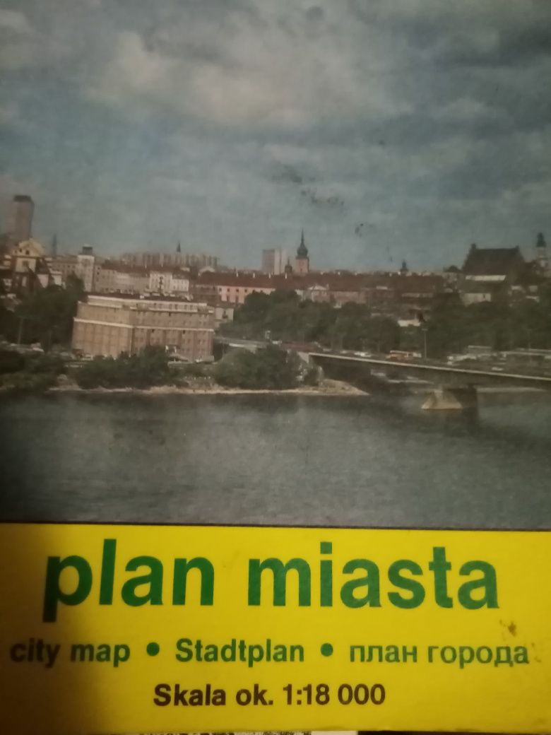 Stary.Plan miasta Warszawy.