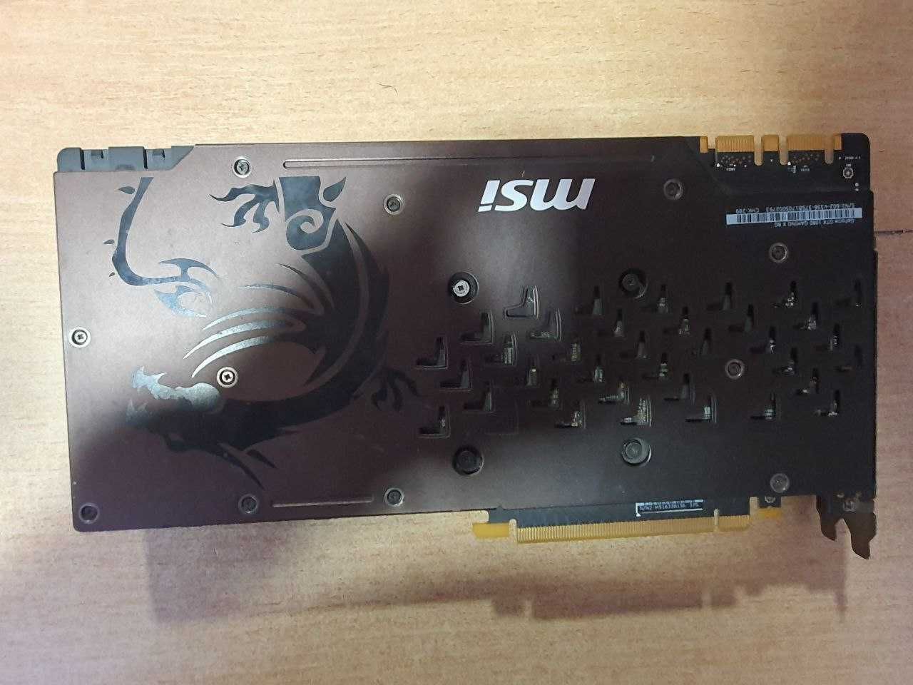 Видеокарта MSI GTX1080 8 Gb 256 bit Gaming X в отличном состоянии.