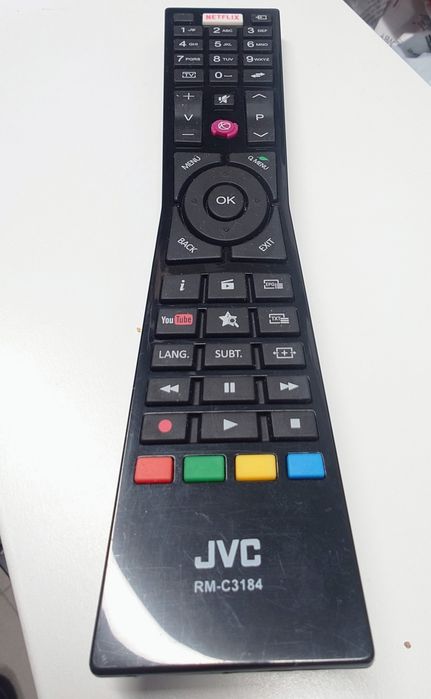 Oryginalny pilot JVC do telewizora tv RM-C3184 Netflix YouTube Smart