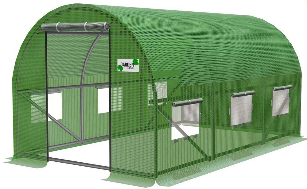 TUNEL Ogrodowy FOLIOWY Szklarnia 3x2x2m Foliak 6m2 ZIELONY