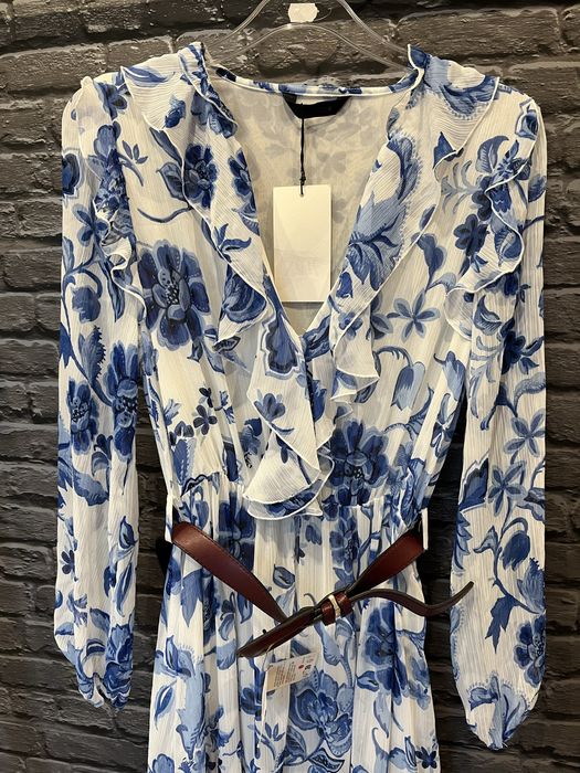 Sukienka falbanki midi Zara r M
