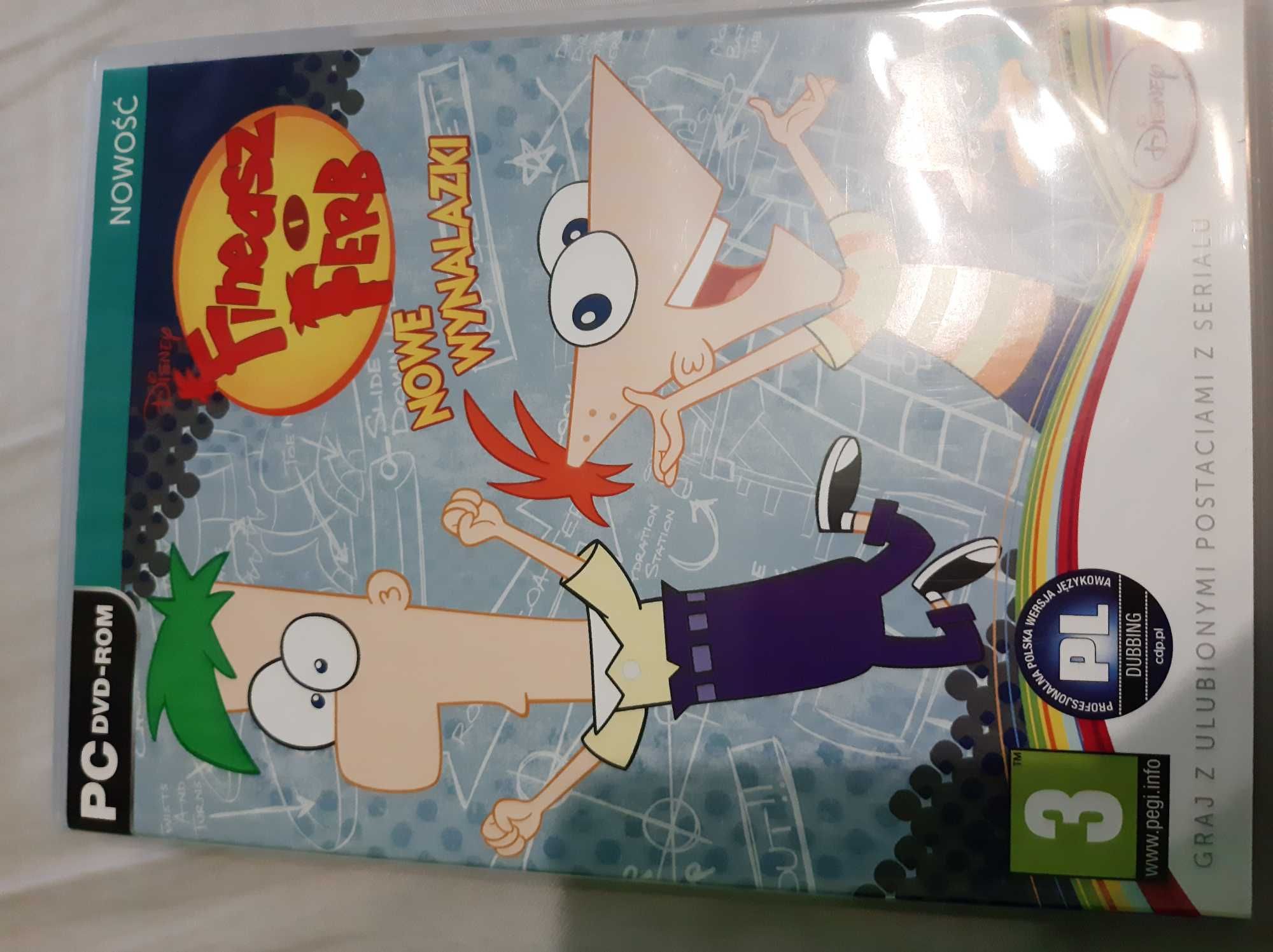 Gra Fineasz i Ferb Nowe wynalazki Płyta DVD PC