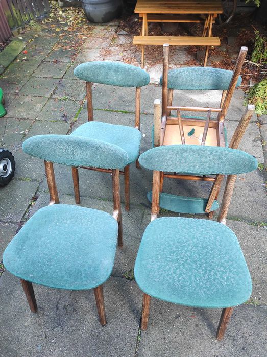 Krzesła z PRL 5 sztuk