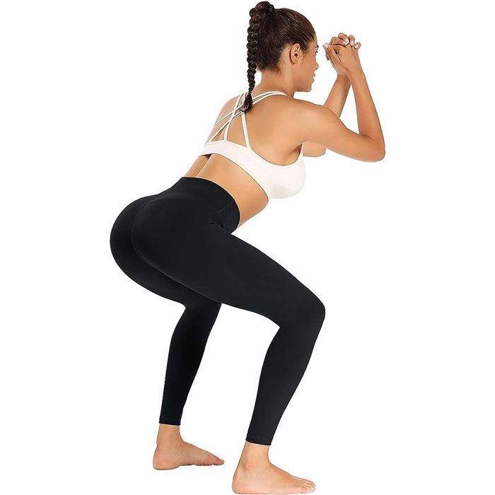 Bezszwowe legginsy sportowe czarne do jogi fitness roz S